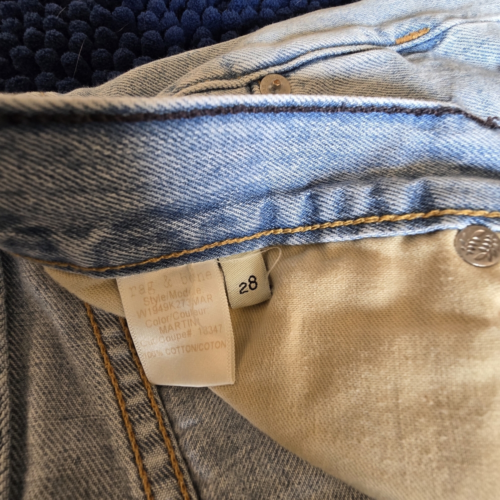 Rag & Bone Light Blue Denim Shorts - Picture 8 of 10